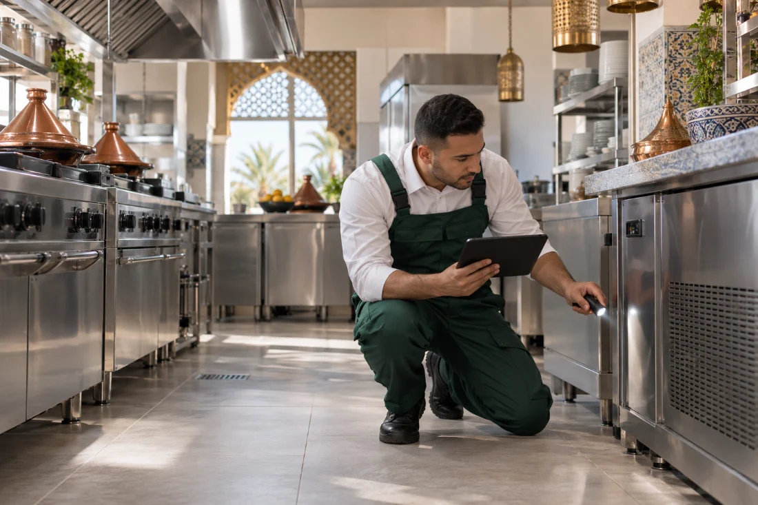 Diagnostic d’un espace de restauration par un technicien Tamounte Service